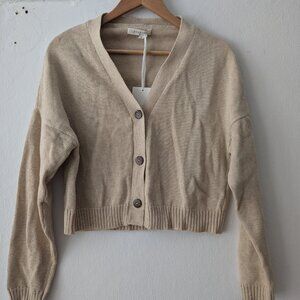 Paneros NWT Diana sand crop cotton cardiagan